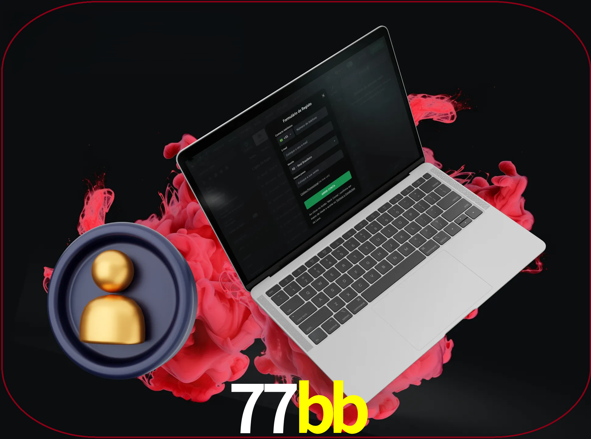 No cabeçalho do site 77BB, clique no botão que o levará a um formulário especial onde terá de introduzir as suas informações actuais.