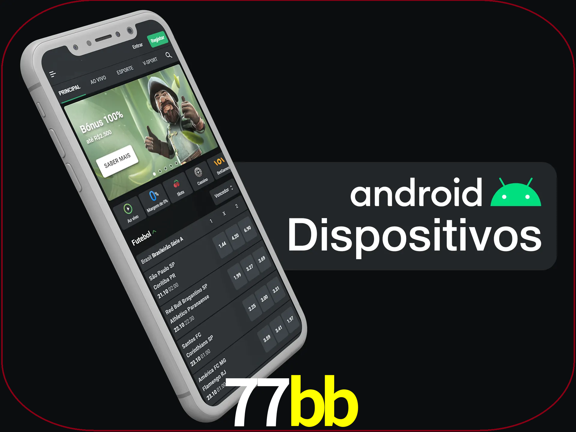 O aplicativo suporta a maioria de todos os dispositivos Android.