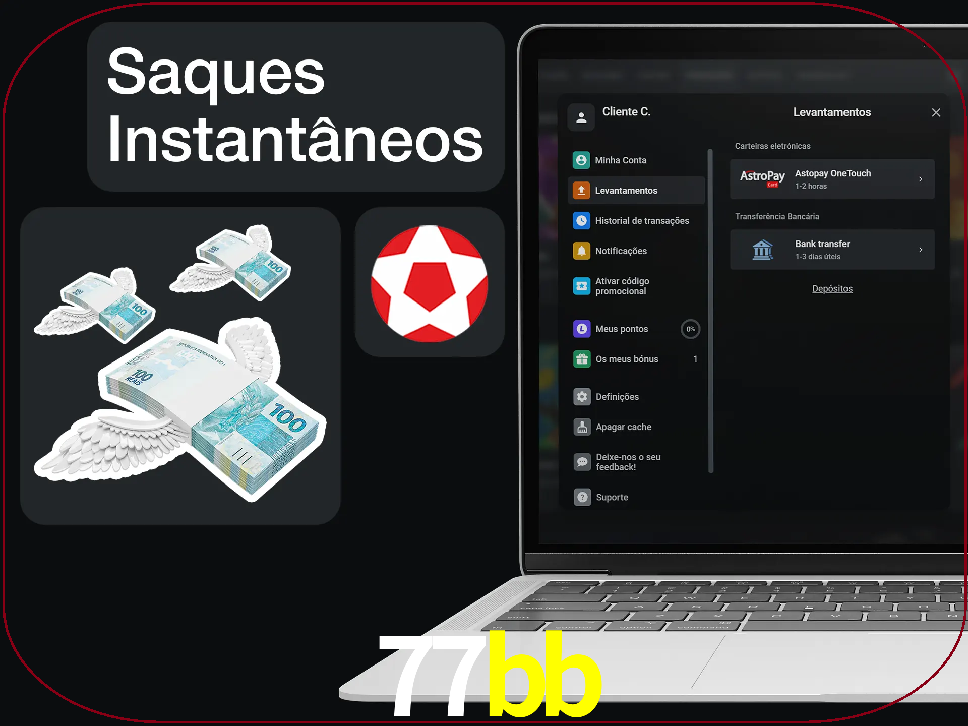 Retirar dinheiro sem nenhum problema.