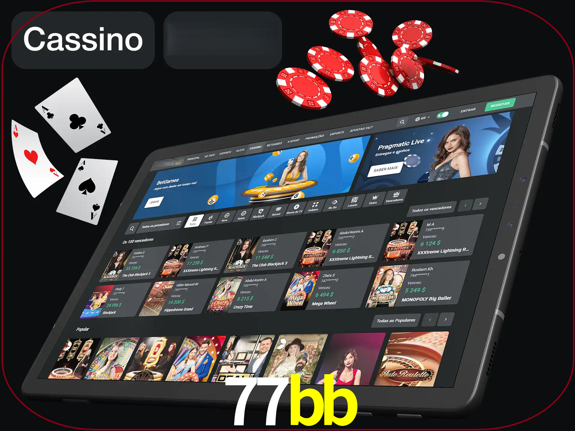 Jogue vários jogos de cassino em nosso cassino.