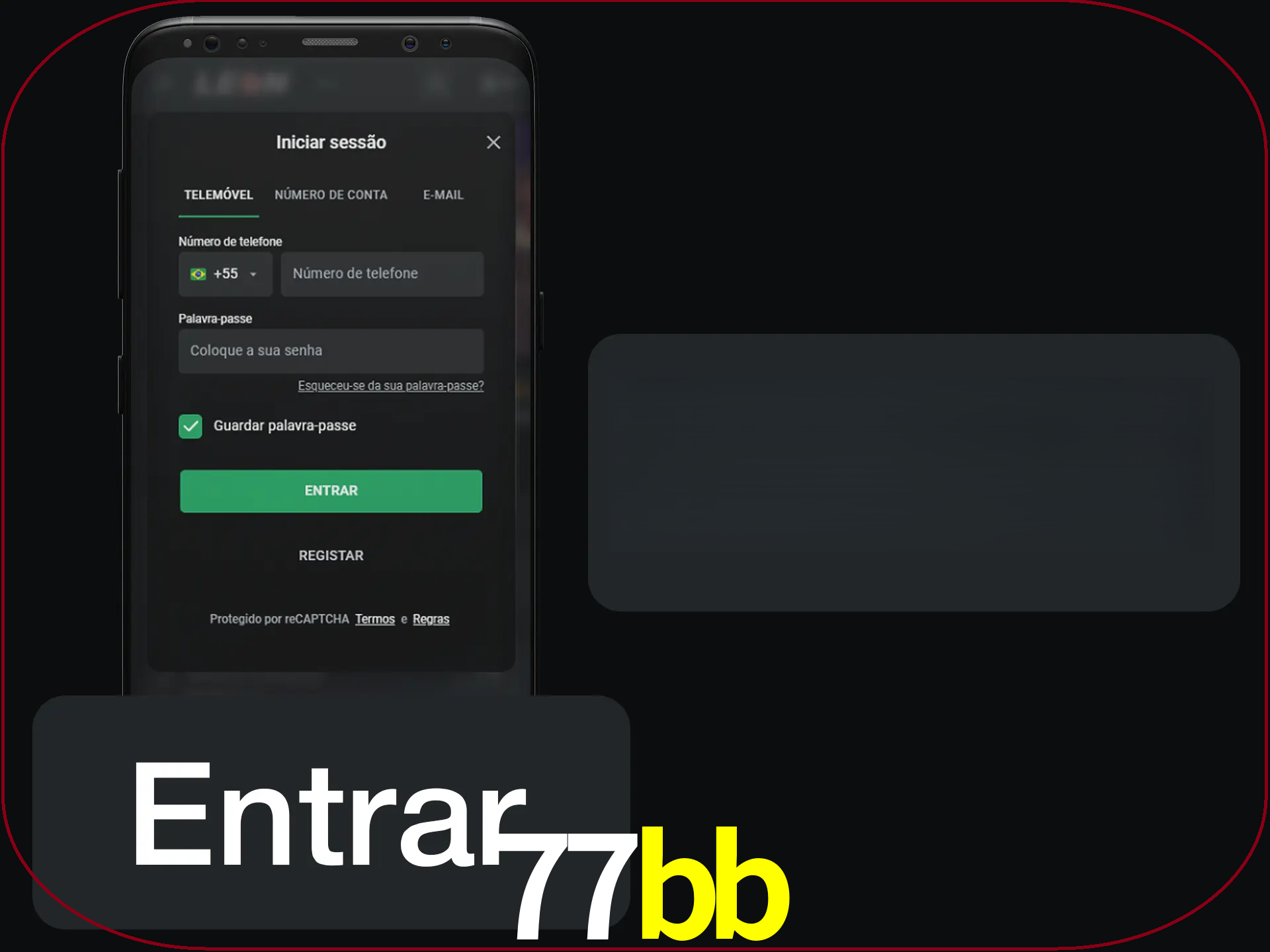 Faça o login para começar a apostar e jogar no cassino.