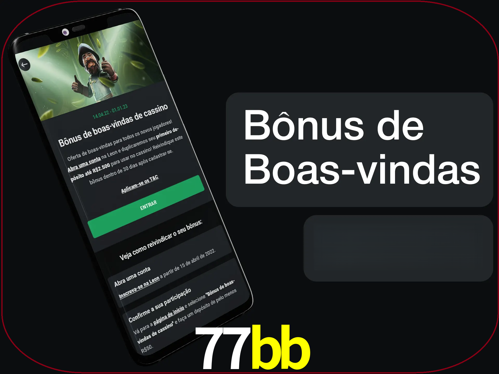 Não se esqueça de usar o bônus de boas-vindas.