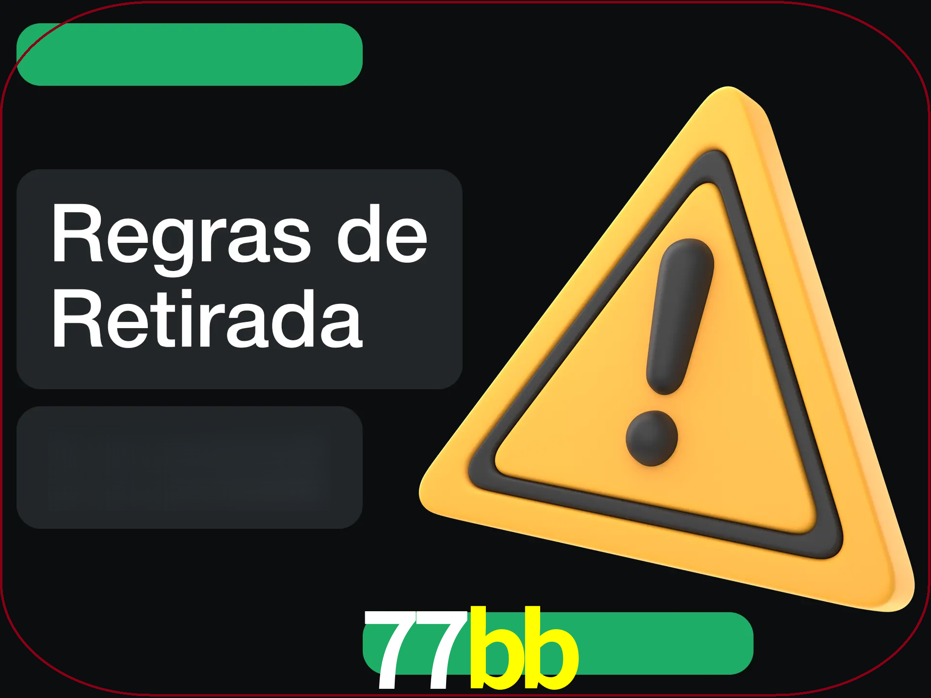 Leia as regras antes de fazer primeiro comdawal.